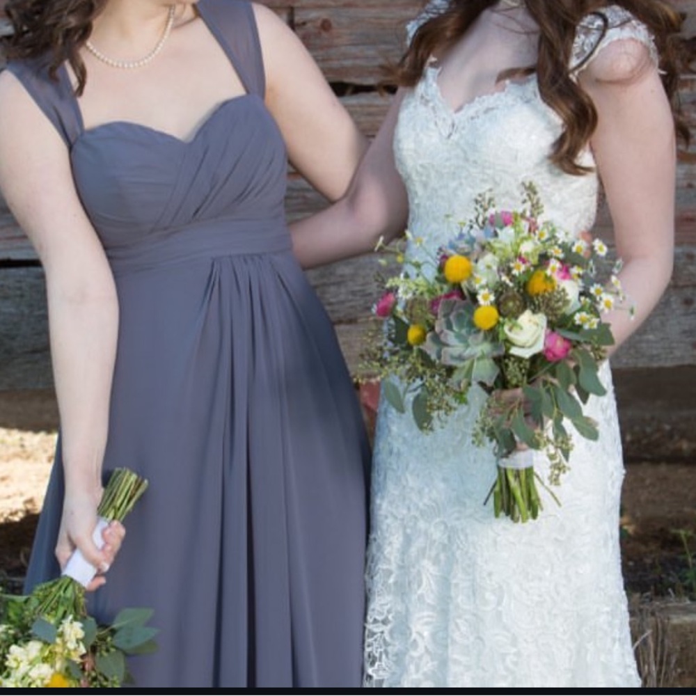 Bill Levkoff Bridesmaid Dress RN#82955 Pewter